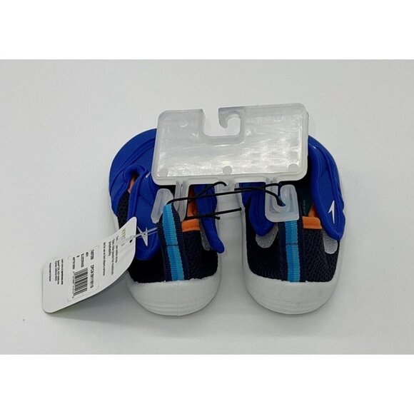 NWT Speedo Boys Kids Small 5/6 Hybrid Water Shoes Blue Orange White - Picture 4 of 6